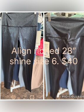 lululemon Align Ribbed Shine Leggings in Black
